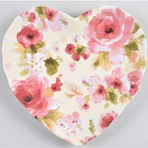 Aurora Floral By 222 FIFTH Heart Shape Plate- 9”
